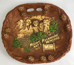 Mount Mt. Rushmore National Memorial Plate Nuine Pressed Wood H.H. Tammen Co. - £14.34 GBP