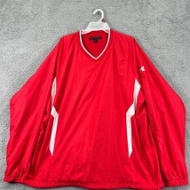 Under Armour Mens Red Long Sleeve V Neck Windbreaker Pullover Jacket Size XL - £23.34 GBP