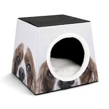 Mondxflaur Dog Animal Cat Beds for Indoor Cats Cave Bed 3 in 1 Pet House - £26.33 GBP