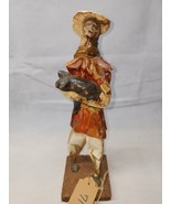 Vintage Mexican Folk Art Paper Mache Sculpture Old Man Carrying A Yearli... - £18.47 GBP