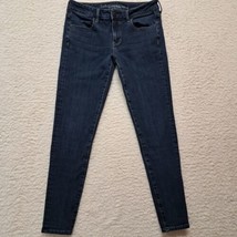 American Eagle Women&#39;s  Size 6 Skinny Jeans Blue Cotton Zip Solid Regular - £11.63 GBP