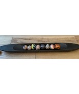 African Carved Wooden Long Tray or Baguette Bowl - $546.39 MXN