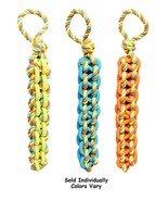 BIG Braided Rope Tug Dog Toy Tough TPR Rubber Tangle Handle Colors Vary ... - £21.39 GBP