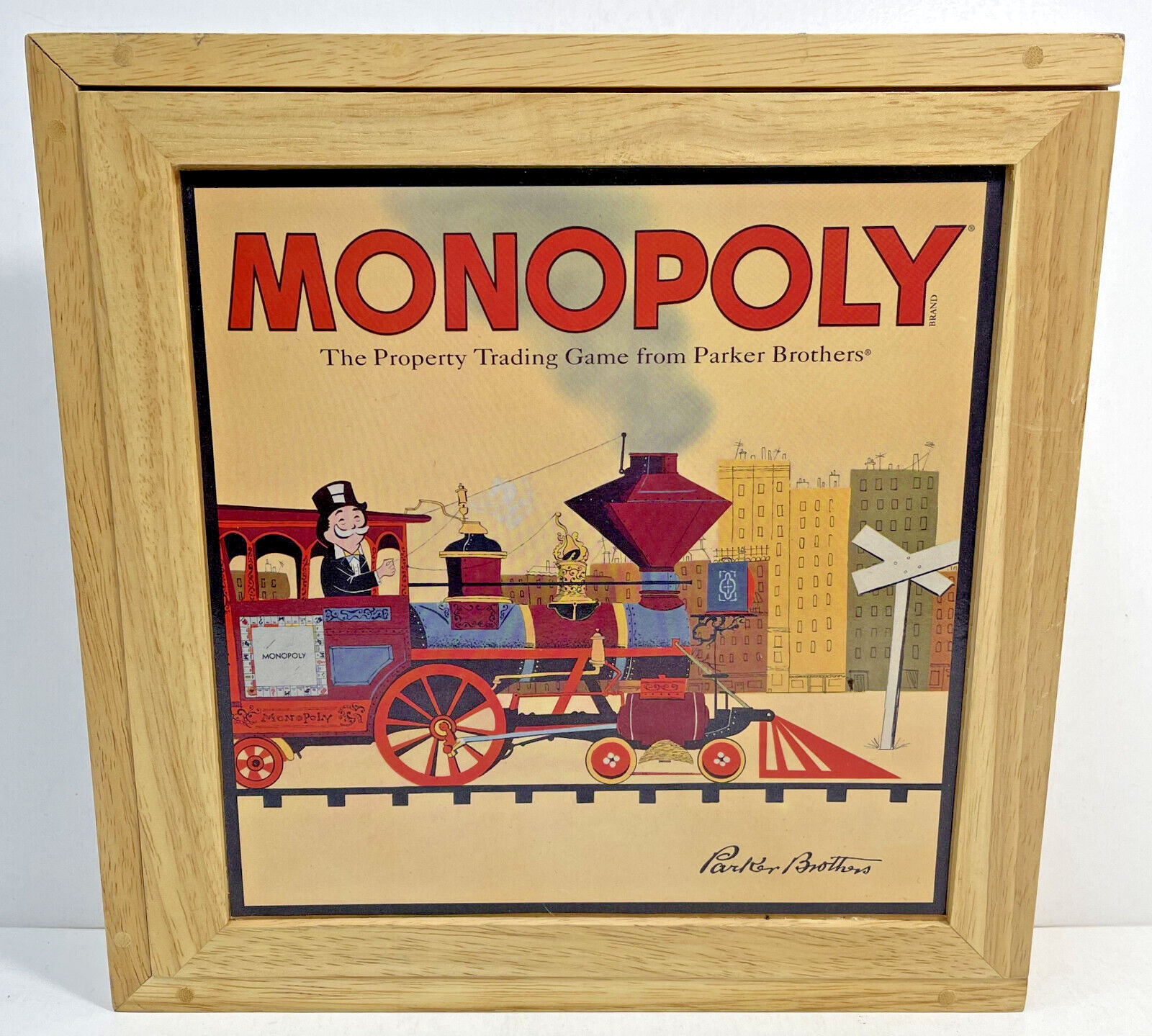 Primary image for Monopoly Board Game (Parker Brothers, 2001) Wood/Wooden Case Box Complete