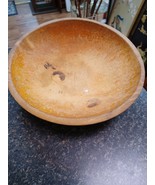 Antique Munising Wood Turned Bowl Serving Handmade Vintage Farmhouse Dec... - $84.14