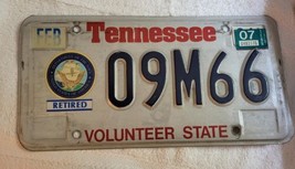 2007 Tennessee Navy Retired Specialty License Plate 09M66 - £15.29 GBP