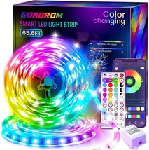 65.6Ft Led Strip Lights Rgb Music Sync Color Changing,Bluetooth Led Lights With - £27.00 GBP