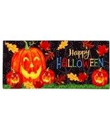 Evergreen Sassafras Switch Mat Happy Halloween Haunted Pumpkin Autumn We... - $11.76