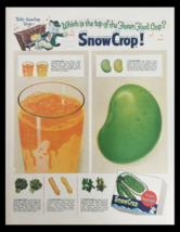 1956 Snow Crop Frozen Vegetables Vintage Print Ad - £11.35 GBP