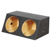 QPower (2) 15&quot; Heavy Duty Angled Woofer Box - 1&quot; MDF Construciton - £43.78 GBP