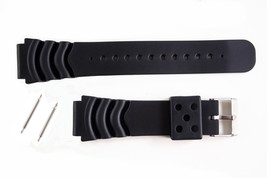22mm Black PVC Plastic Divers Watch band  for SEIKO or any Divers Watch ... - £9.98 GBP