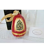 MR.CHRISTMAS MUSICAL GLASS ORNAMENT TRINKET BOX VALERIE XMAS TREE RED 4.... - $25.73 CAD