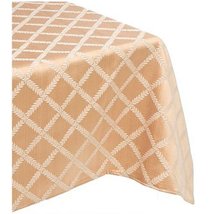 Lenox Laurel Leaf Gold 70 x 104 Oblong Tablecloth READ - £36.08 GBP