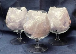 Set of (3) Clear Glass 5.5&quot; Tall Brandy/Cognac Sifters-NEW - £21.30 GBP