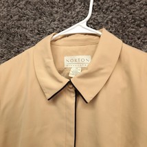 Vintage Norton McNaughton Shacket Women 12 Tan Casual Lined Button Shirt... - $16.67