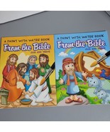 LOT OF 2 PAINT WITH WATER BOOKS FAST FREE US SHIPPING BIBLE SCHOOL RESOU... - £7.62 GBP