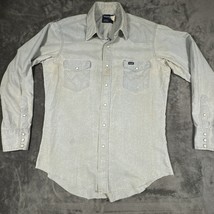 Wrangler Pearl Snap Shirt 16 X 34 X-Long Tails Workwear Vintage 90s - $18.88