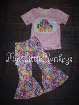 NEW Boutique My Little Pony Bleached Shirt Girls Bell Bottom Outfit Set - $6.99+