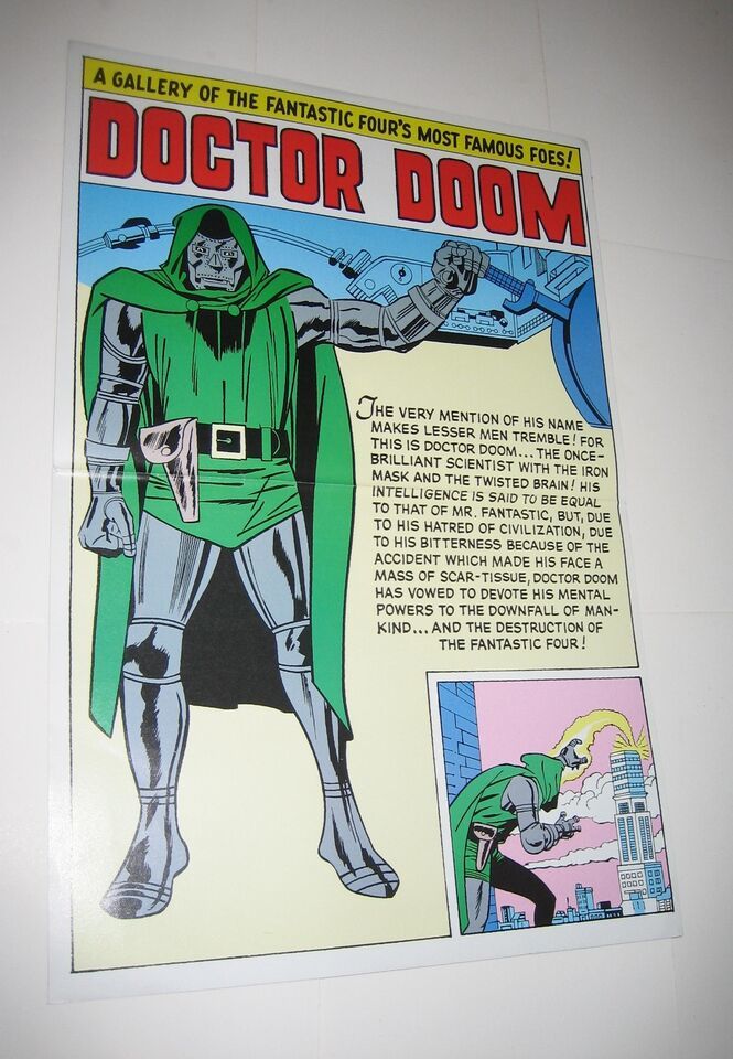 Primary image for Fantastic Four Poster #66 Doctor Doom Victor von Doom by Creator Jack Kirby MCU