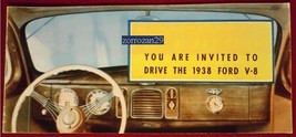1938 Ford V-8 &#39;&#39;usted Está Invitado...&#39;&#39; Folleto Vintage Original... - £36.47 GBP