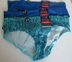 3 Maidenform Sweet Nothings Hipsters Size 8 Blue and Teal Print Style DM0003 - £14.94 GBP