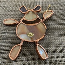 Vintage Handcrafted Stained Glass Copper Suncatcher, Ornament Animal 3&quot; x 5&quot; - £6.76 GBP