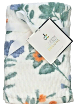 Deborah Connolly Hand Towels Bathroom Set of 2 Spring Summer Flowers Ferns White - $41.13