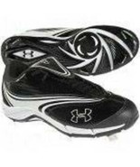 Womens Baseball Cleats Under Armour Glyde IV Black TPU Molded Shoes-size 12 - £15.82 GBP