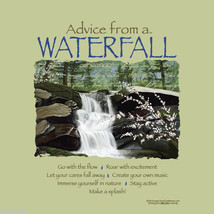 Waterfall T-shirt S 2XL Advice Unisex Green Nature Serene Cotton Gildan - €17,67 EUR