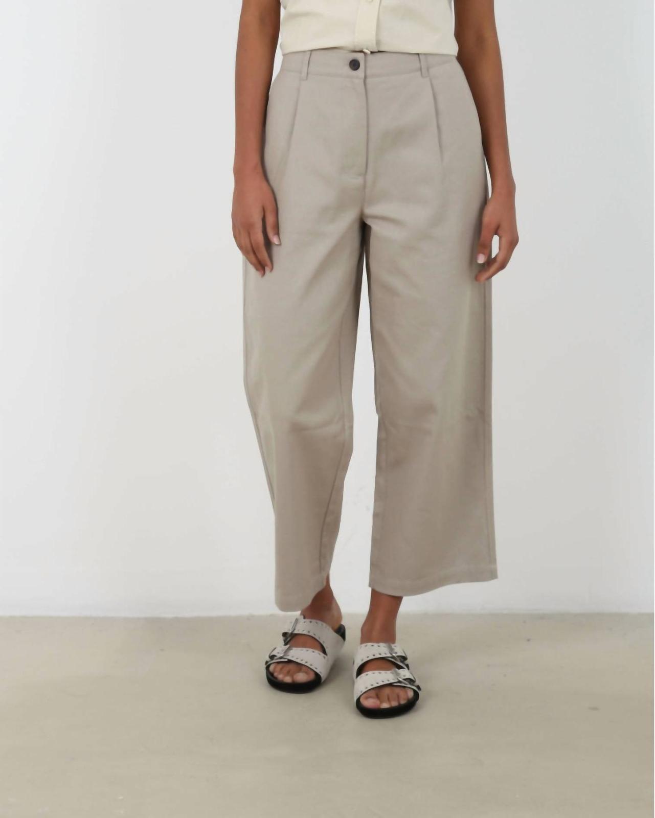 6397 cropped slouchy trouser rock grey - $159.00