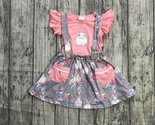 NEW Boutique Easter Bunny Rabbit Suspender Skirt Baby Girls Outfit Set 6... - £10.54 GBP