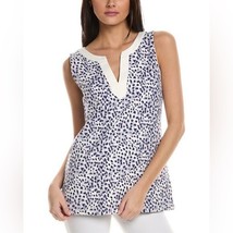 Tommy Bahama Aubrey Lagoon Leopard Sleeveless Tunic Size Medium NEW - $34.64