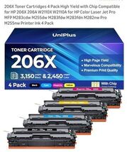 206X Toner Cartridges 4 Pack High Yield (Black, Cyan, Magenta, Yellow) - $64.23