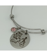 Stainless steel Cancer messed with the wrong girl bracelet, charm bracelet - £15.72 GBP