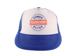 Vintage 90s Phar-Mor Pharmacy Power Buyer Spell Out Roped Trucker Hat Sn... - $23.71