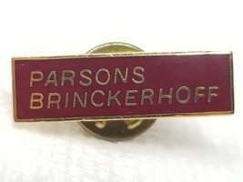 Pin Engineering Maroon Metal Parsons Brinckerhoff Vintage  - £12.10 GBP