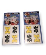 Fan-A-Peel Game Faces Michigan Wolverines Set Of 2 (16 Total Tattoos) - £3.04 GBP