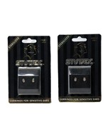 2 x STUDEX Sensitive Stud Earrings 3mm Cubic Zirconia Gold Plated 4 prong - $357.22 MXN