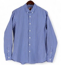 J Press Dress Shirt Mens XL Slim Fit Blue Plaid Button Down Long Sleeve ... - £28.30 GBP