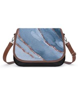 Mondxflaur Marble Messenger Bag for Women PU Leather Crossbody Bag School - £21.92 GBP