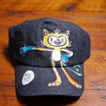 New Nwt Official Rio Olympics 2016 Mascot Vinicius Black Cotton Ball Cap Hat - £39.95 GBP