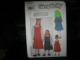Simplicity 9321 Girl&#39;s Jumper in 2 Lengths &amp; Blouse Pattern - Size 7/8/10 - $10.19