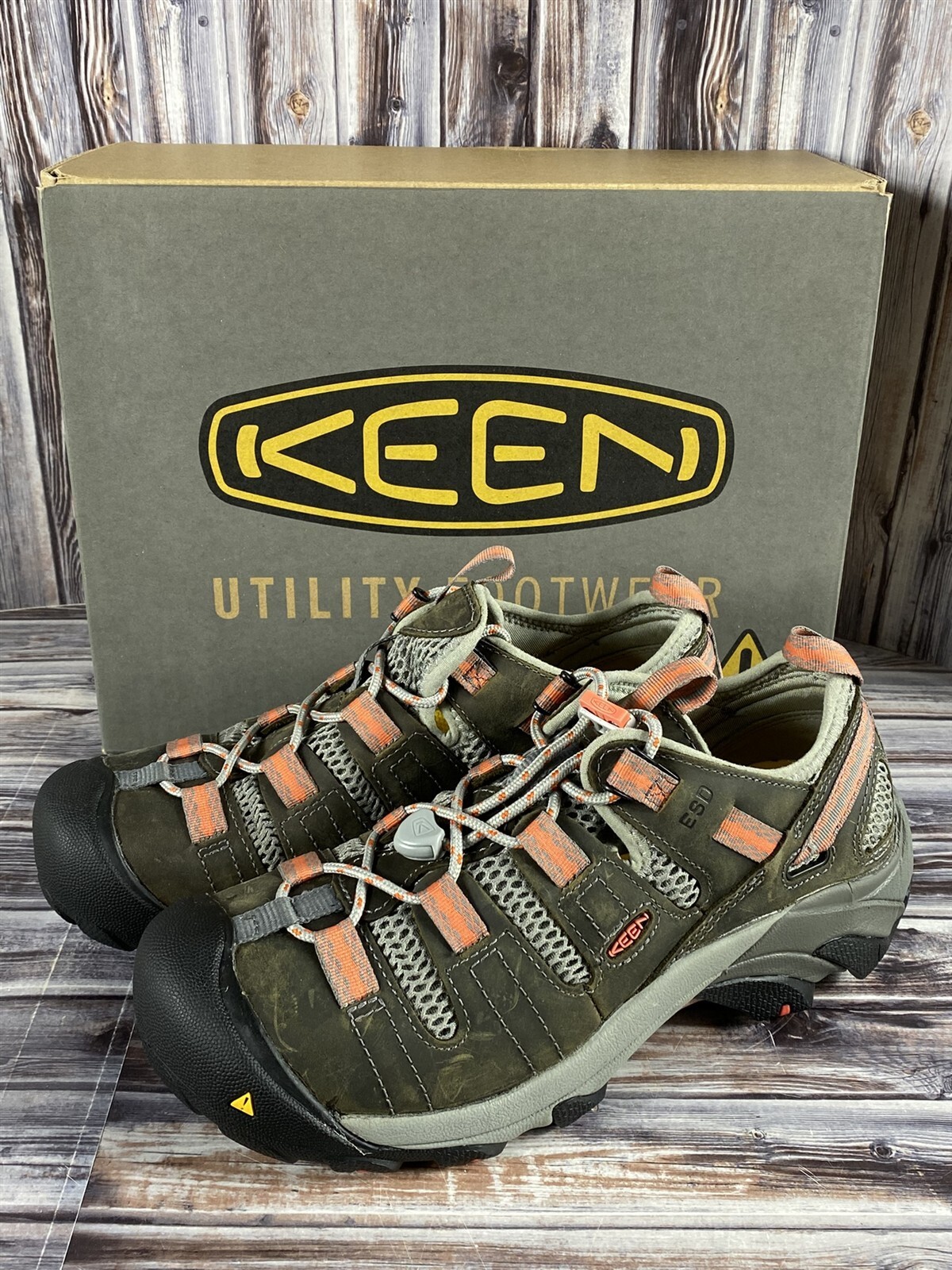 KEEN 1015393M Atlanta Cool Soft Toe ESD Safety Shoes Boots Gargoyle Wome... - $99.99