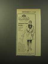 1960 Carroll &amp; Co. Coat Advertisement - Bodyguard from Britain - $14.99