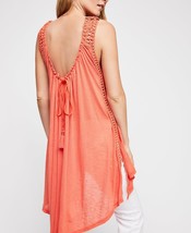 FREE PEOPLE Womens Top Off-Shoulder Perfect Day Bengal Orange Size XS OB778758  - £29.47 GBP
