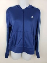 Adidas Clima365 Blue Hooded Women&#39;s Track Jacket Hoodie Size M - £22.76 GBP