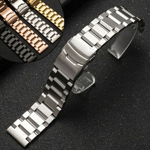 22mm Stainless Steel Metal Silver Watch Bracelet/Watchband + Changing Tools - £18.92 GBP+
