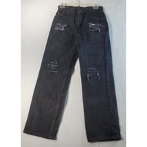 Levi&#39;s Jeans Women Size 28 Black Denim 5-Pocket Design Belt Loops Distressed - $16.74