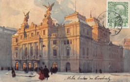 Praha Prague Czech Republic~Mestske Divadio Karl VINOHRAD~1910 Postcard - £4.75 GBP