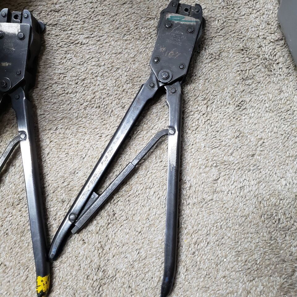 RARE AMP Tyco Ratchet cycle hand crimp tool Cert-Seal # CPI / 16-14 AWG ... - $136.79